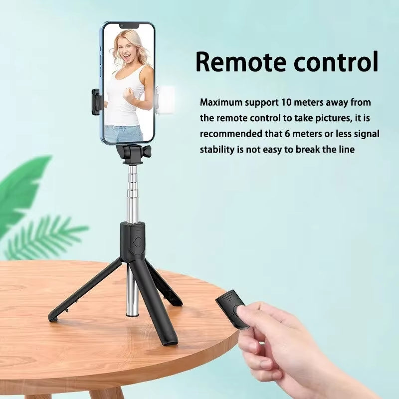 Monopod Remote Shutter Fill Light for Iphone Samsung Xiaomi Phone Holder Mini Tripod Wireless Bluetooth Selfie Stick